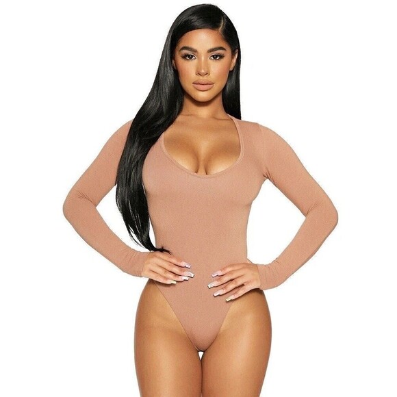 NWT Naked Wardrobe v-neck bodysuit Size XS - Picture 1 of 6